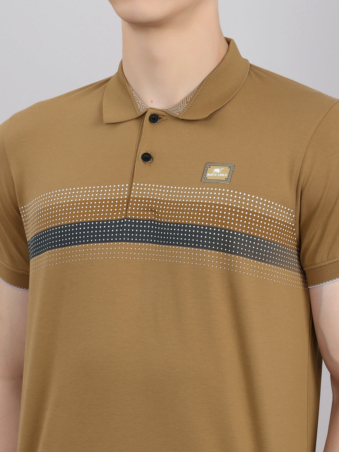 Men Brown Solid Round Neck Half Sleeve Lower Set