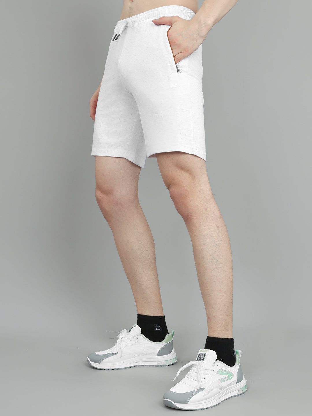 Men Off White Stripe Round Neck Half Sleeve 3 Pc Combo Set
