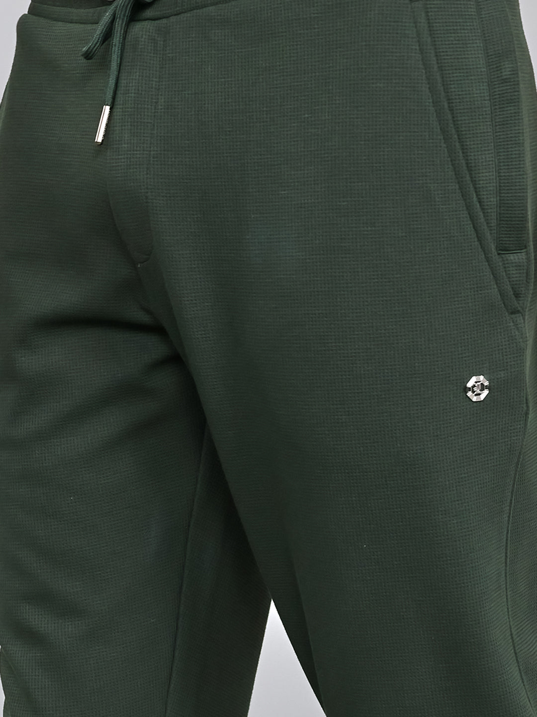 Luxuria Men Olive Solid Regular Fit Lower