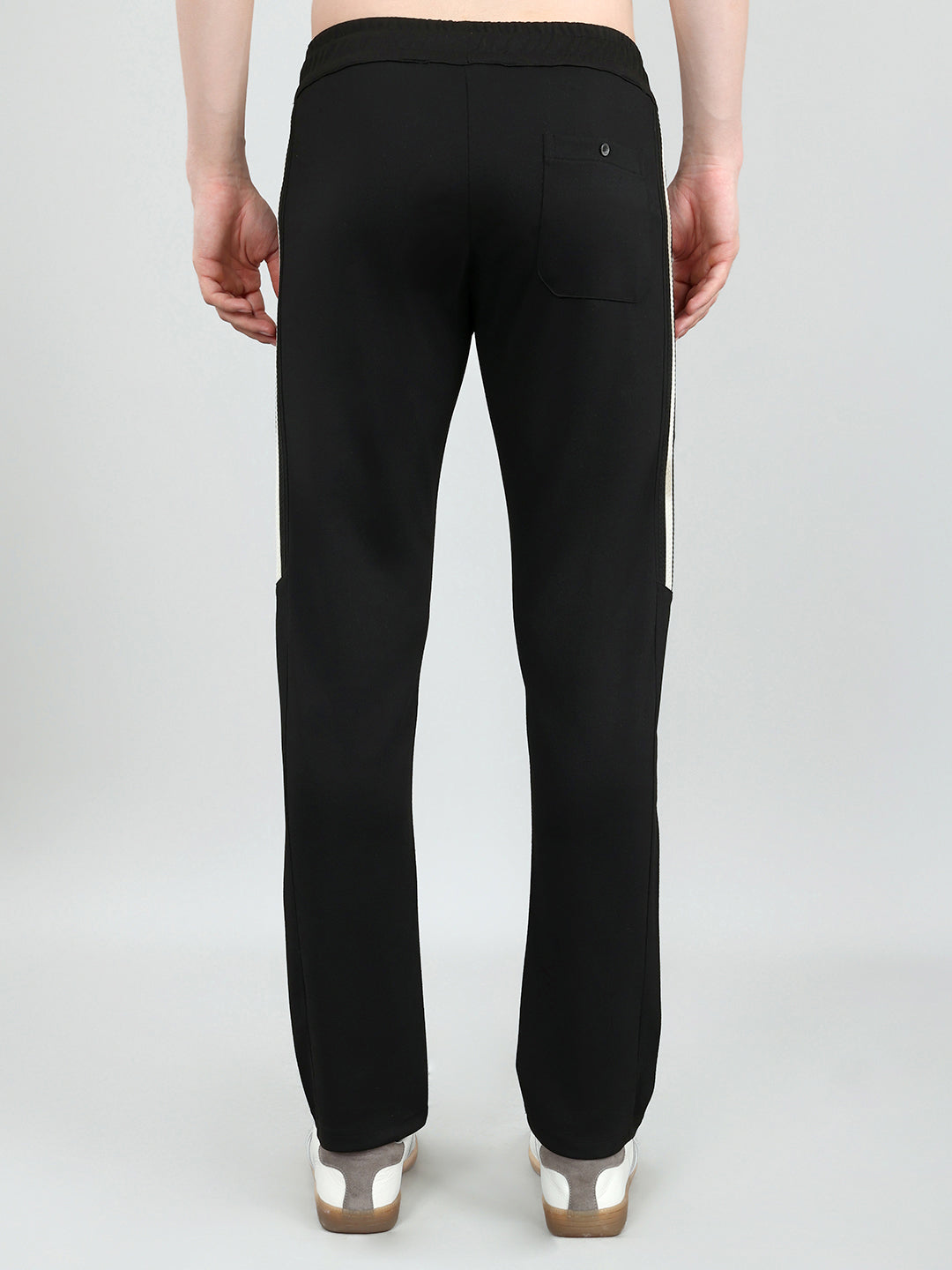 Luxuria Men Black Solid Regular Fit Lower