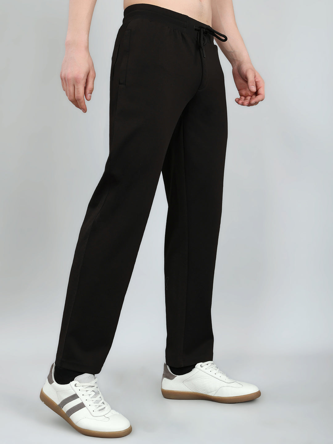 Luxuria Men Black Solid Regular Fit Lower