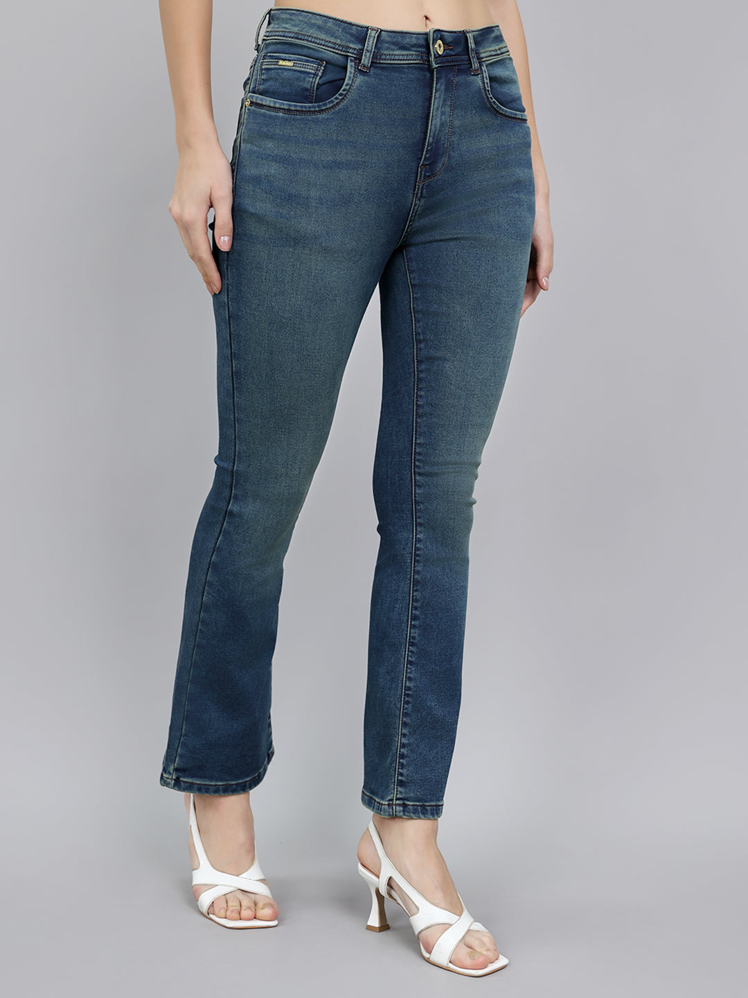 Women Blue Light Wash Regular Fit Denim