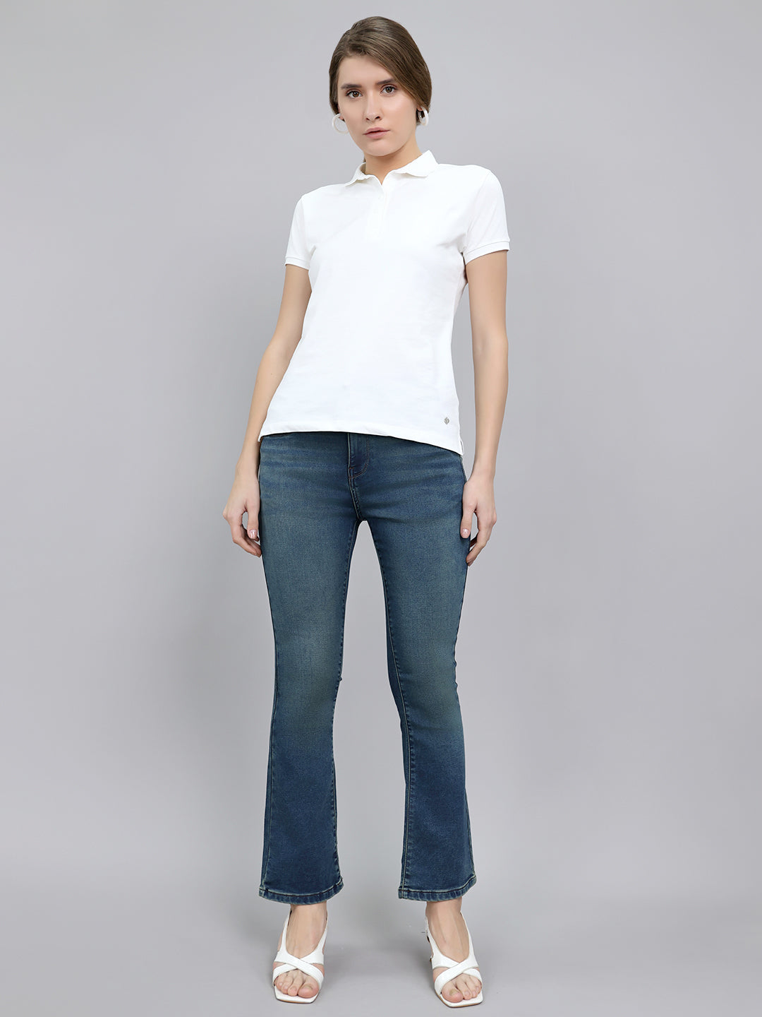 Women Blue Light Wash Regular Fit Denim