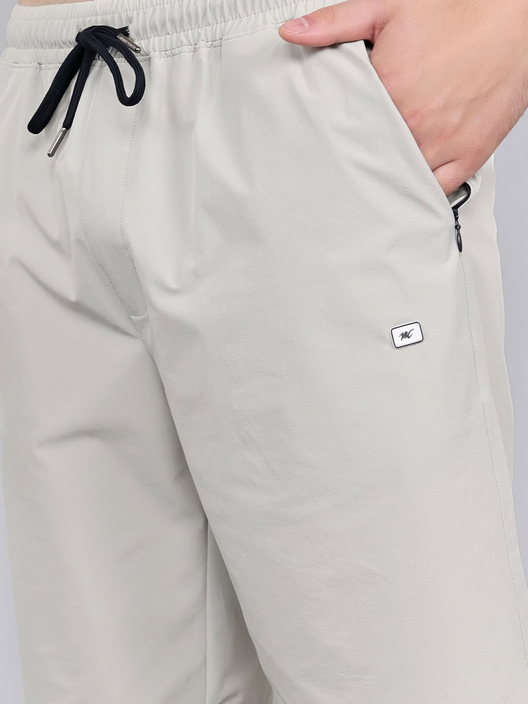 Men Grey Solid Regular Fit Shorts
