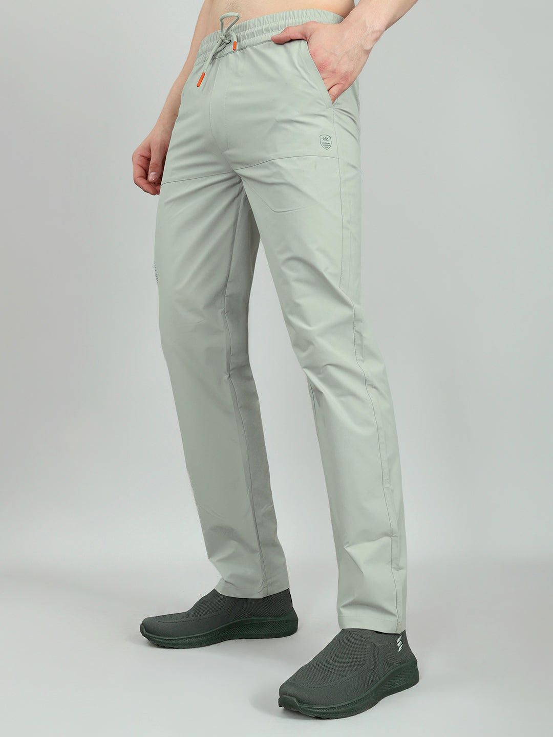 Men Grey Solid Regular Fit Lower