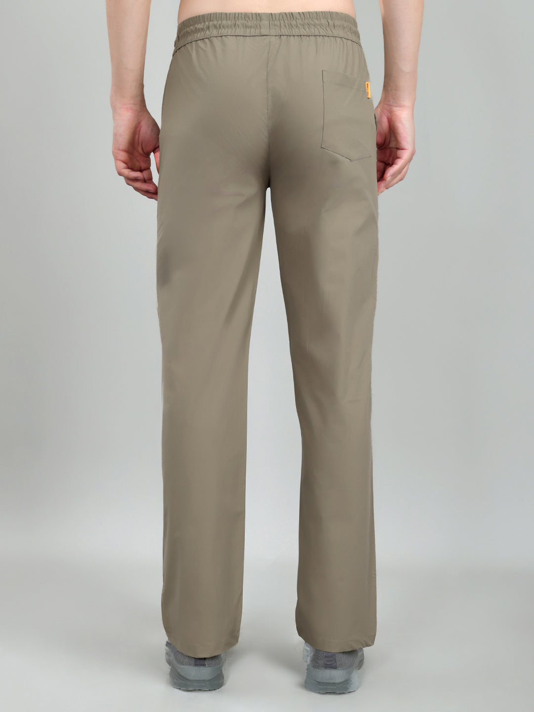Men Tan Solid Regular Fit Lower
