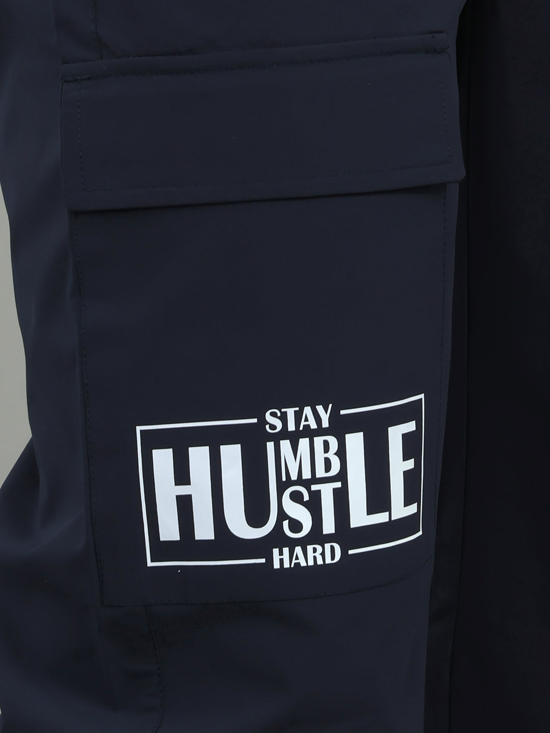 Men Navy Blue Solid Regular Fit Lower