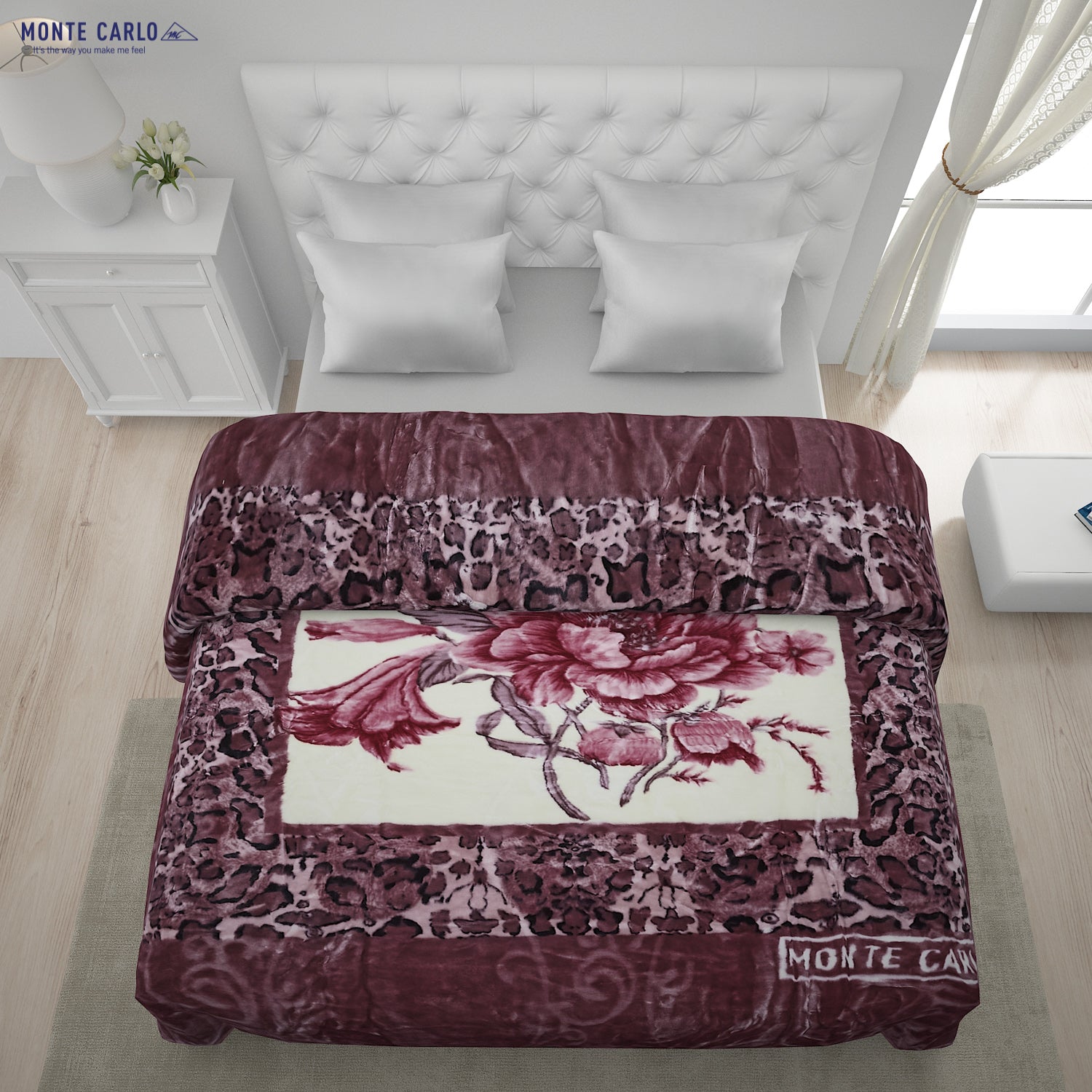 Printed Double Bed Blanket for Heavy Winter -2 Ply