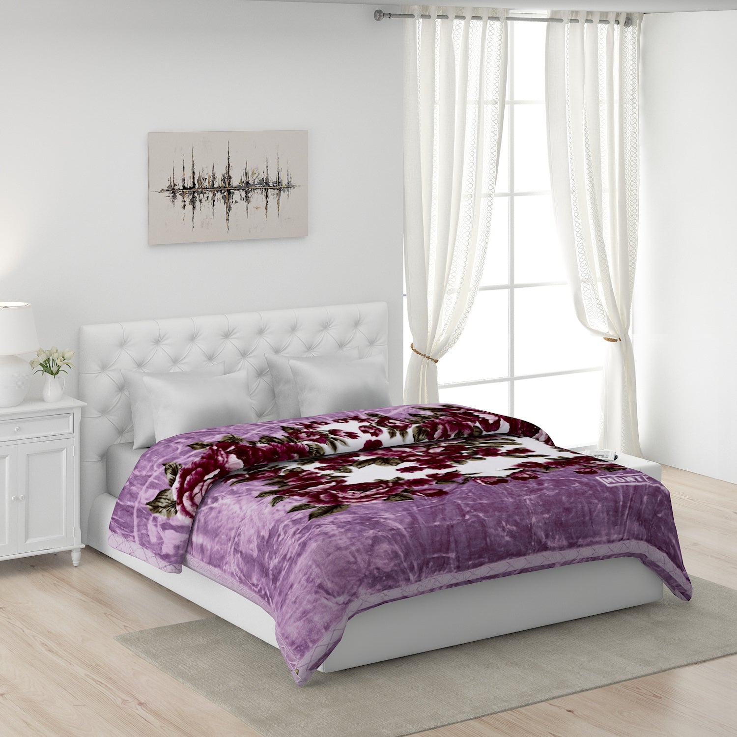 Printed Double Bed Blanket for Heavy Winter -2 Ply