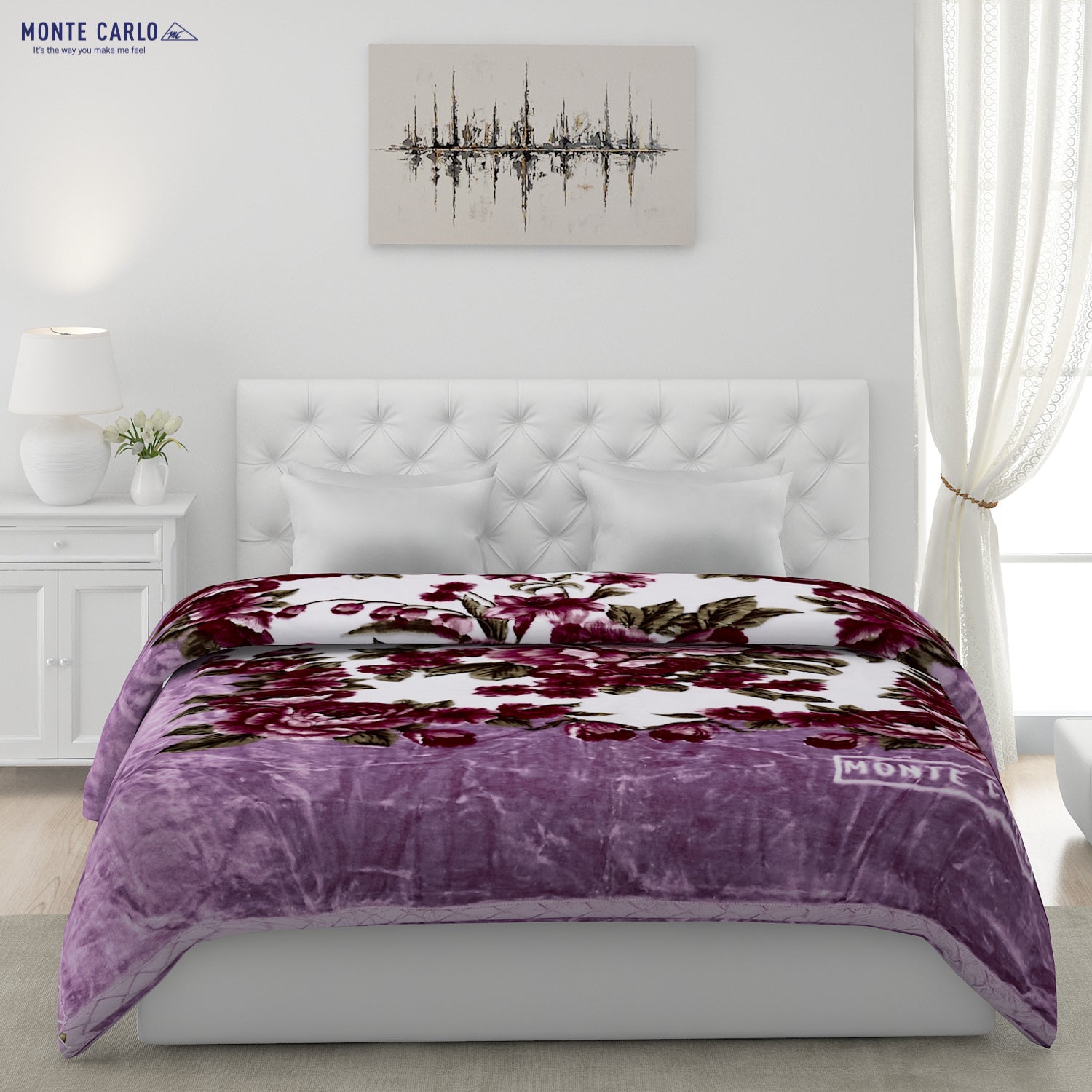 Printed Double Bed Blanket for Heavy Winter -2 Ply