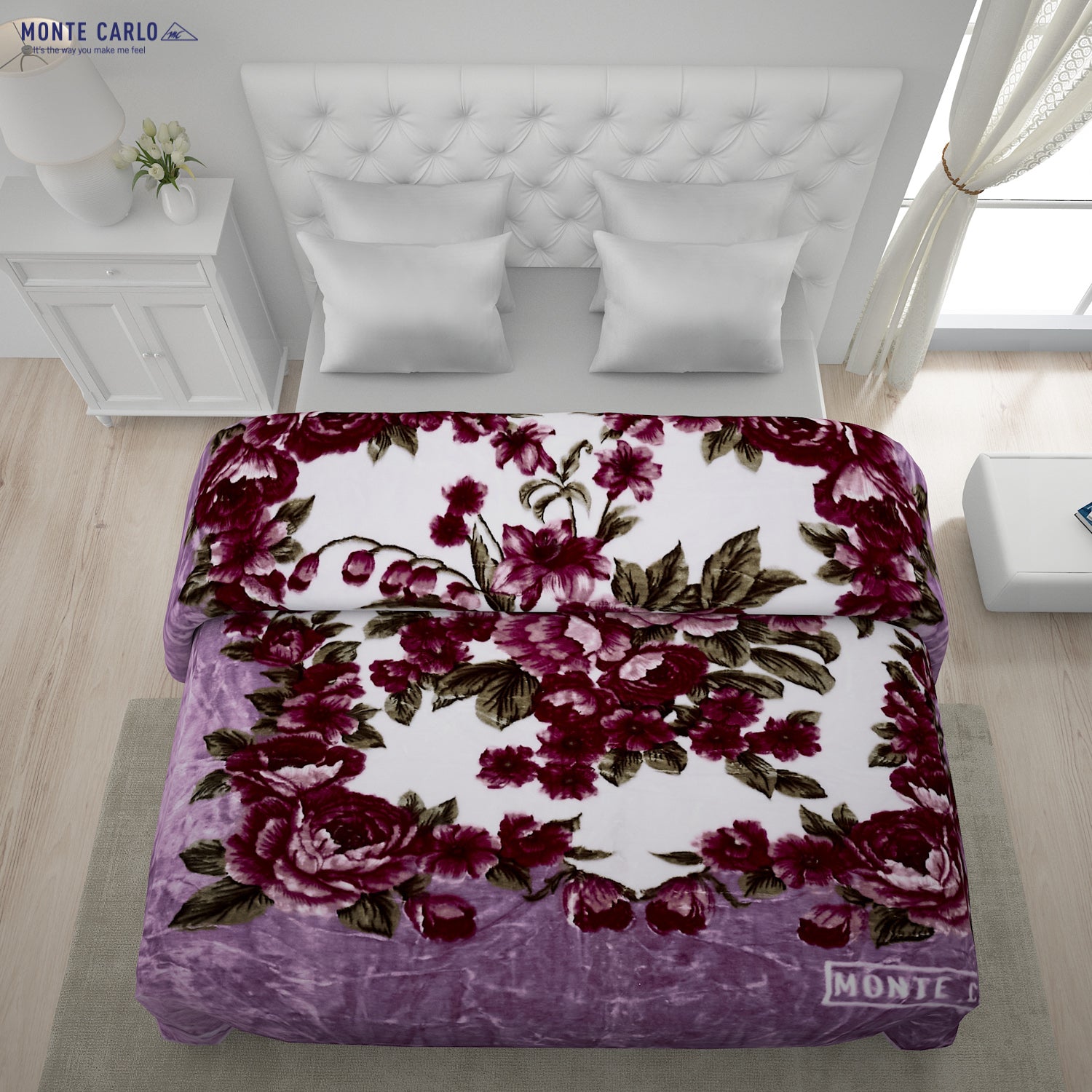 Printed Double Bed Blanket for Heavy Winter -2 Ply