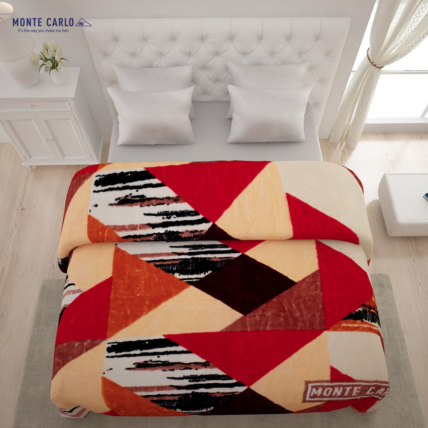 Printed Double Bed Blanket for Heavy Winter -2 Ply