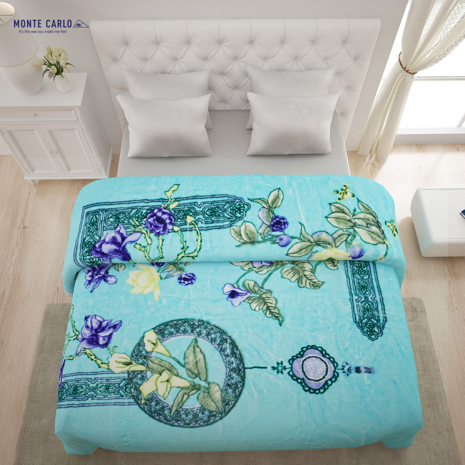 Printed Double Bed Blanket for Heavy Winter -2 Ply