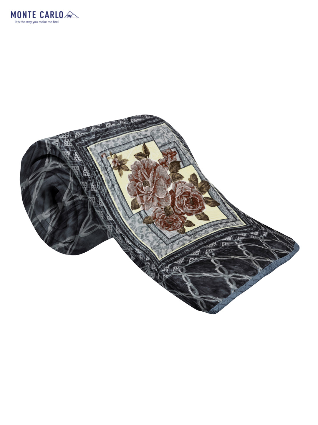 Printed Double Bed 947 GSM Blanket Angel Gold 1 Ply (Weight 5 kg)
