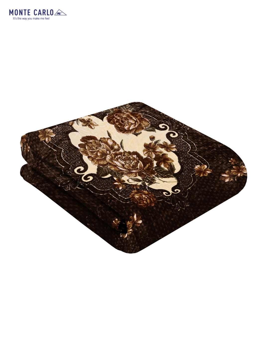 Printed Double Bed 947 GSM Blanket Angel Gold 1 Ply (Weight 5 kg)