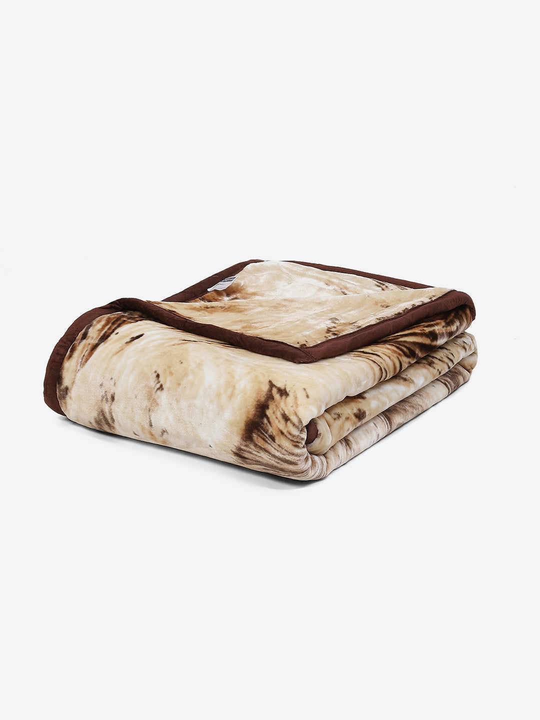 Printed Double Bed 1041 GSM Blanket Apricot 2 Ply (Weight 5.5 kg)