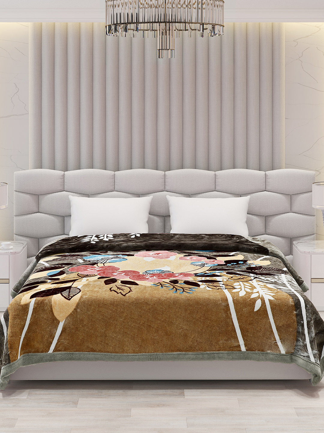 Printed Double Bed 795 GSM Blanket Austin 2 Ply (Weight 4.2 kg)