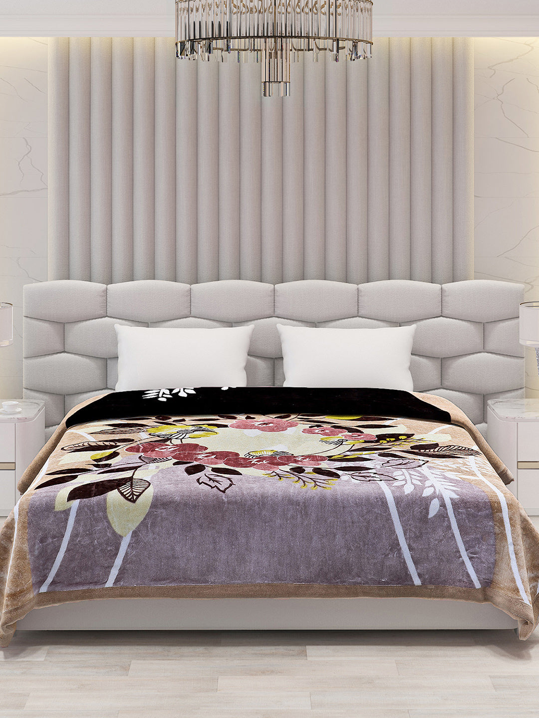 Printed Double Bed 795 GSM Blanket Austin 2 Ply (Weight 4.2 kg)