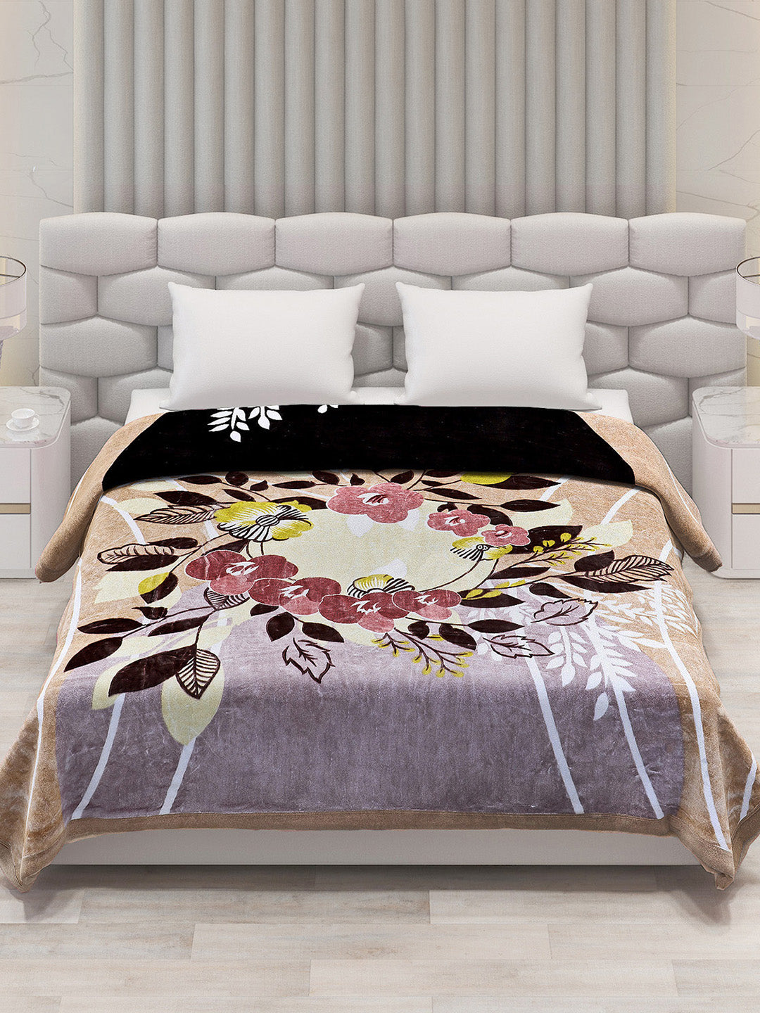Printed Double Bed 795 GSM Blanket Austin 2 Ply (Weight 4.2 kg)