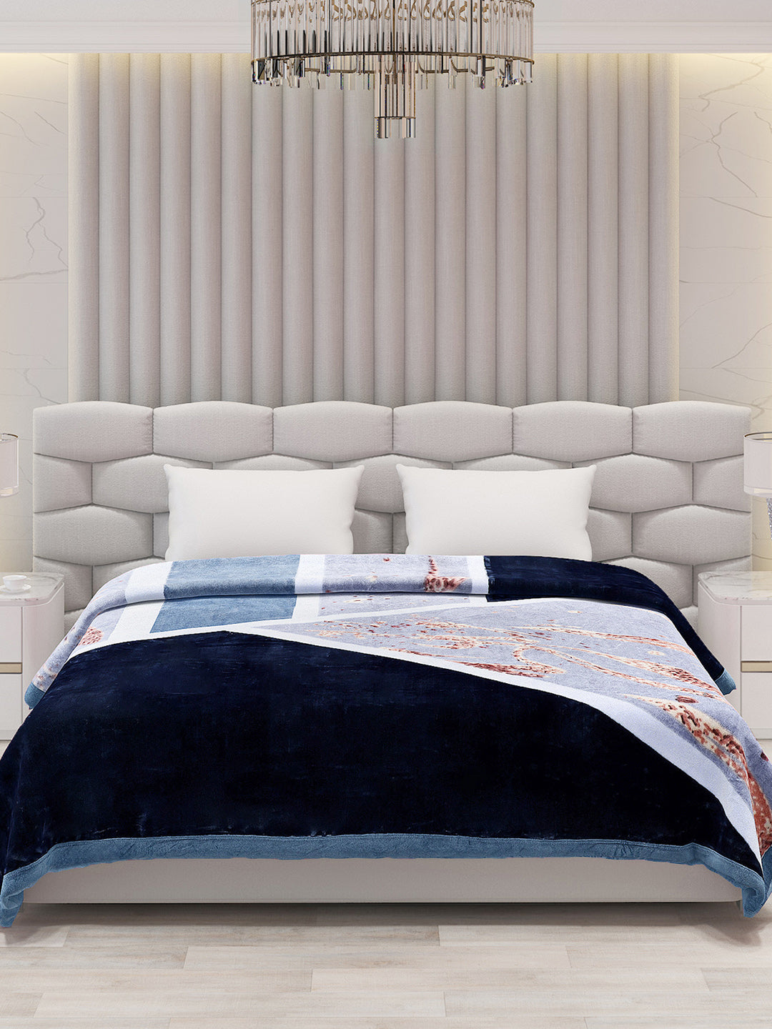 Printed Double Bed 795 GSM Blanket Austin 2 Ply (Weight 4.2 kg)
