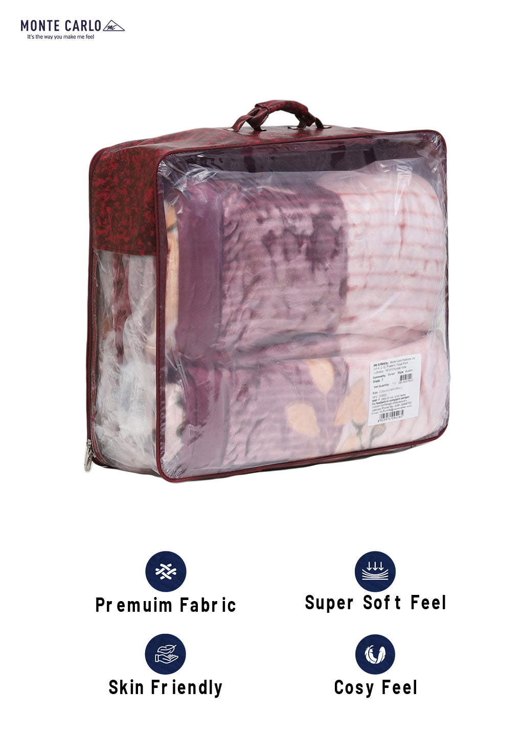 Printed Double Bed 795 GSM Blanket Austin 2 Ply (Weight 4.2 kg)