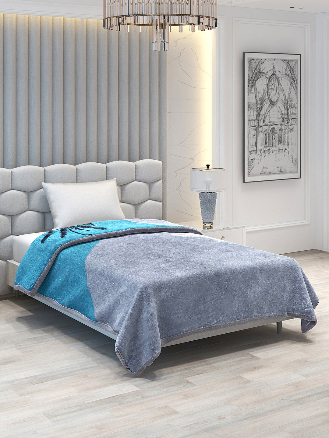 Printed Single Bed 1051 GSM Blanket Bling 2 Ply (Weight 3.7 kg)