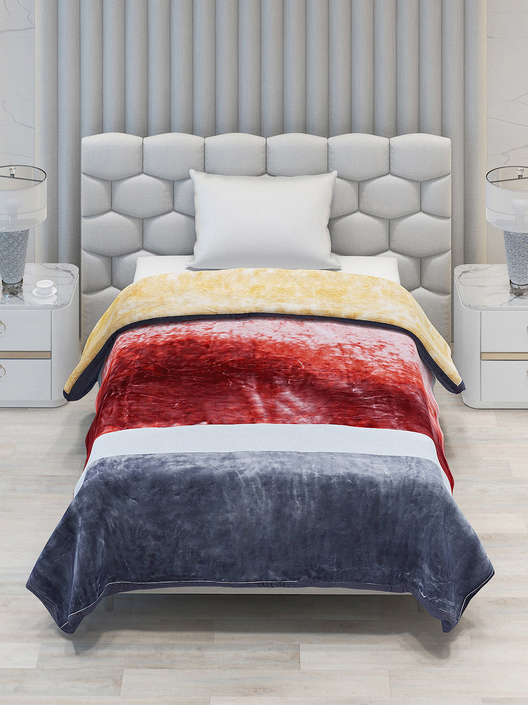 Printed Single Bed 1051 GSM Blanket Bling 2 Ply (Weight 3.7 kg)