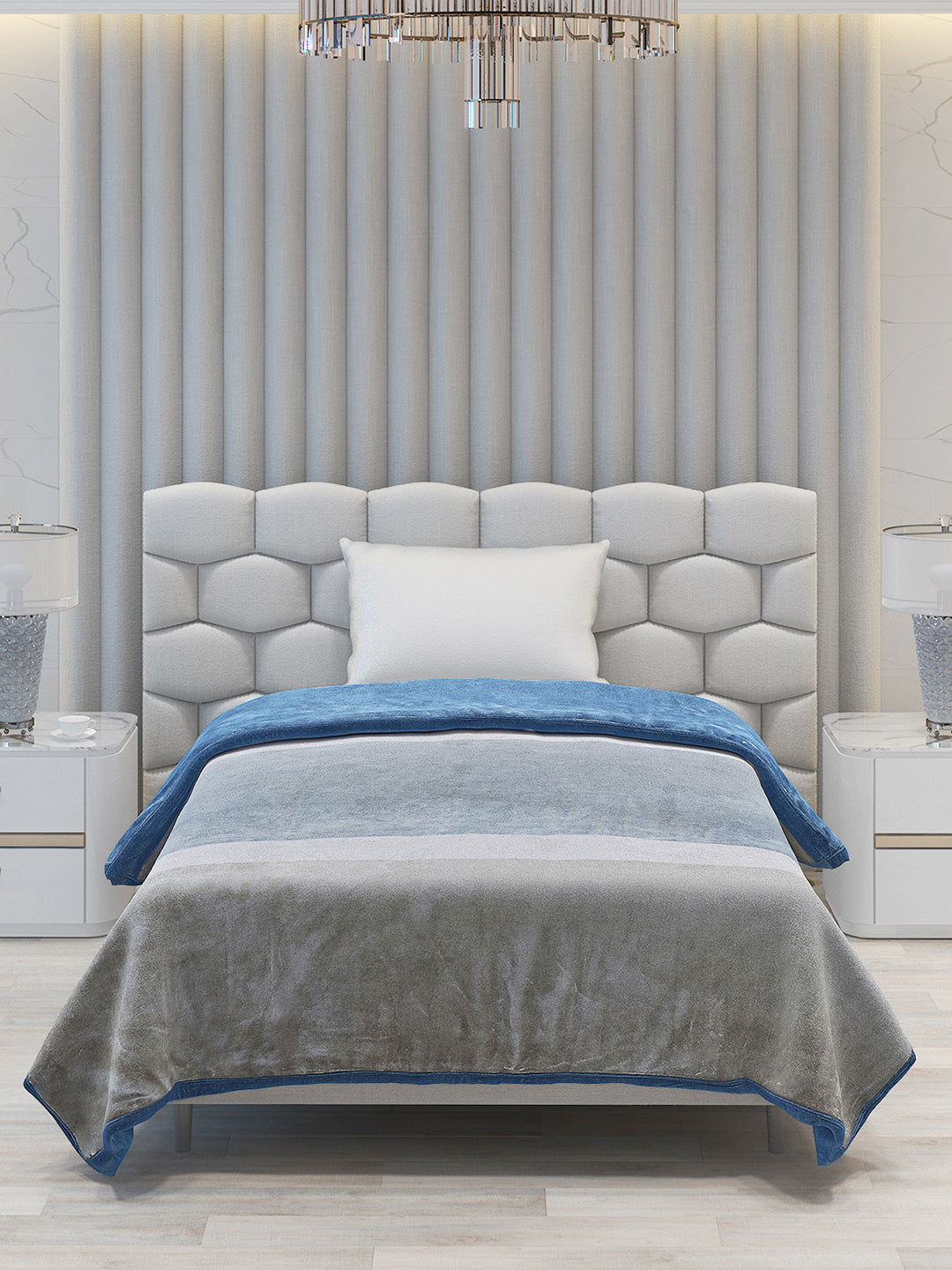 Printed Single Bed 1051 GSM Blanket Bling 2 Ply (Weight 3.7 kg)