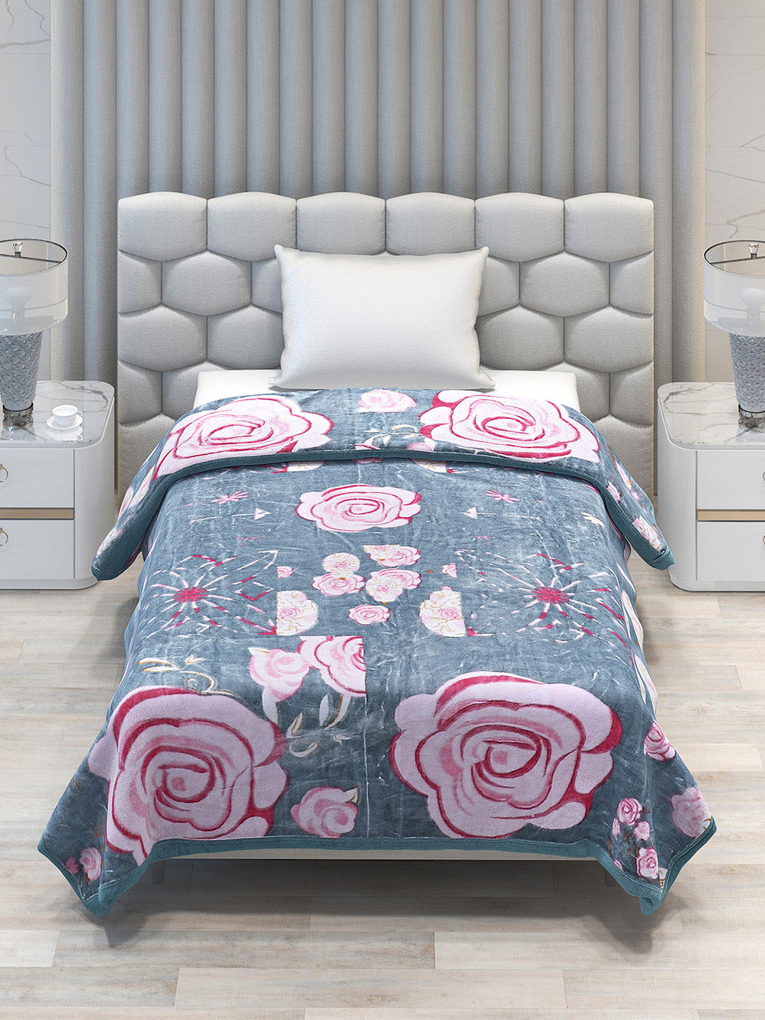 Printed Single Bed 1051 GSM Blanket Bling 2 Ply (Weight 3.7 kg)