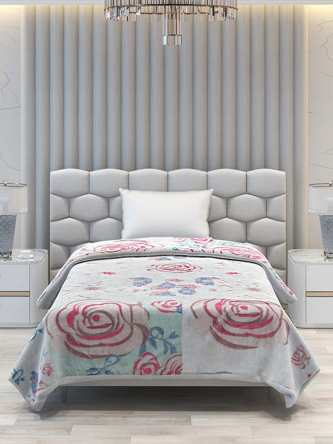 Printed Single Bed 1051 GSM Blanket Bling 2 Ply (Weight 3.7 kg)