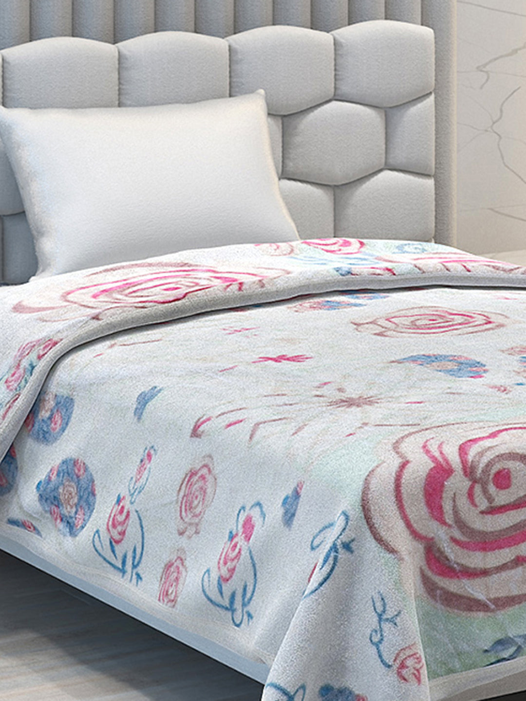 Printed Single Bed 1051 GSM Blanket Bling 2 Ply (Weight 3.7 kg)