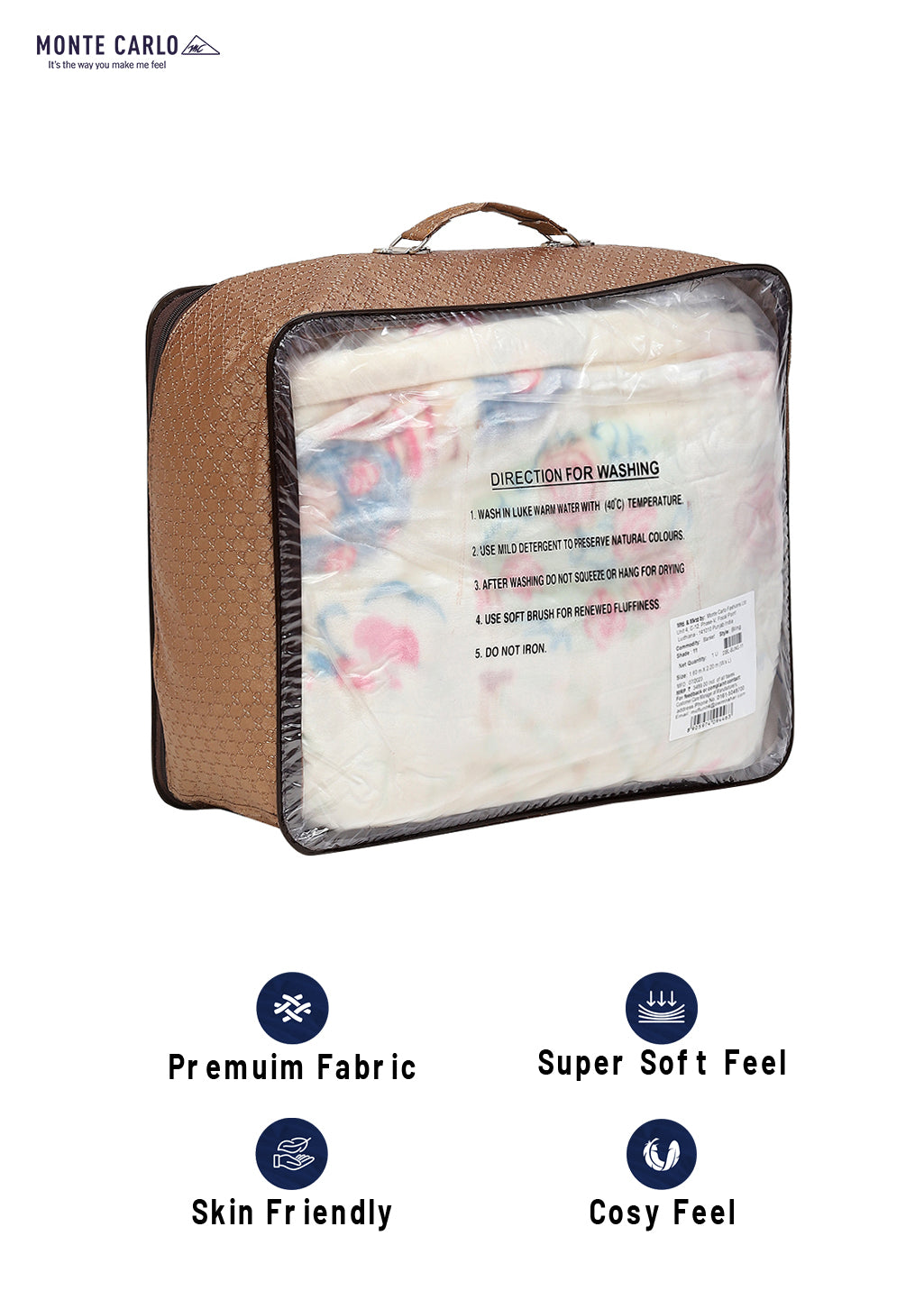 Printed Single Bed 1051 GSM Blanket Bling 2 Ply (Weight 3.7 kg)