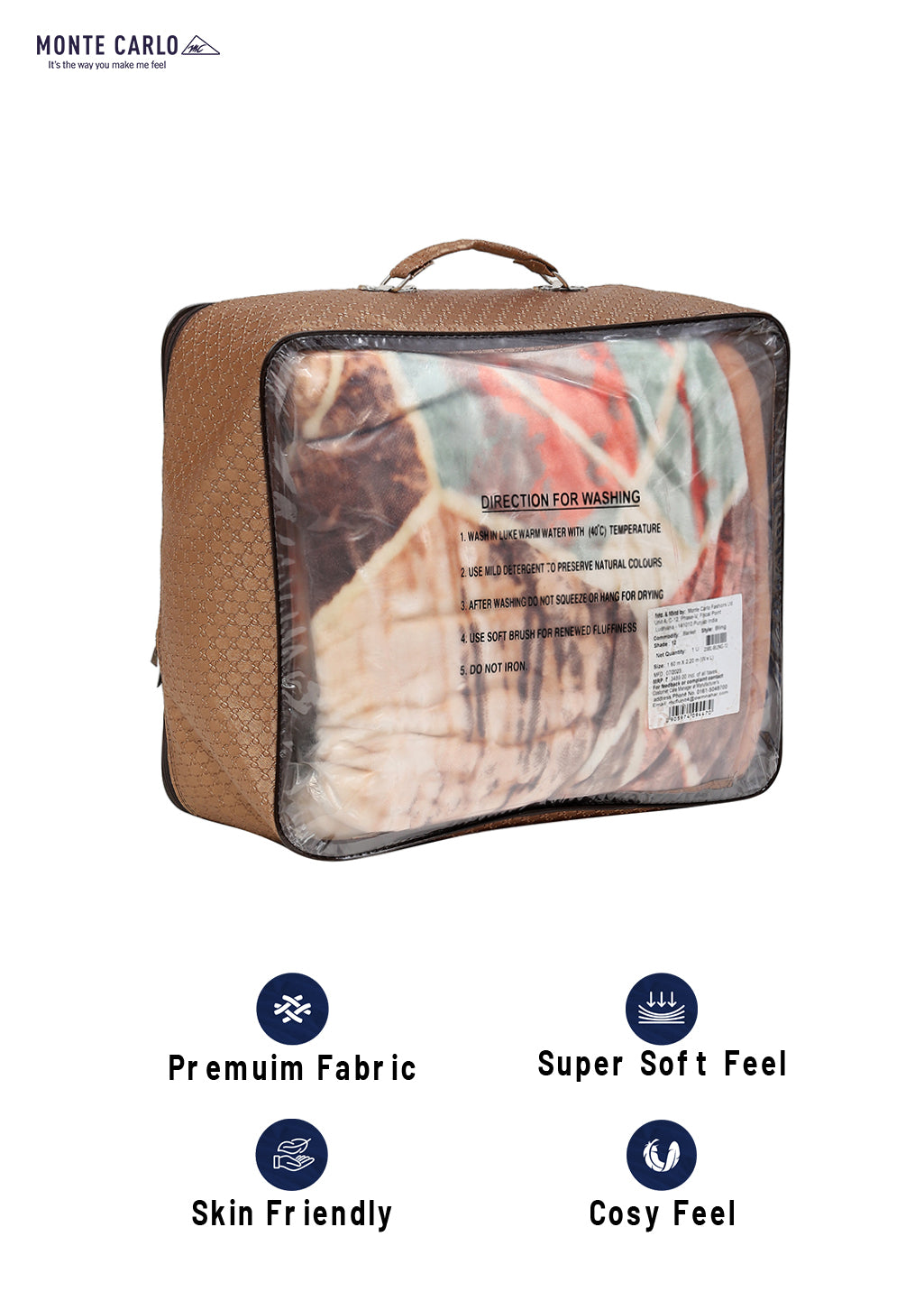 Printed Single Bed 1051 GSM Blanket Bling 2 Ply (Weight 3.7 kg)