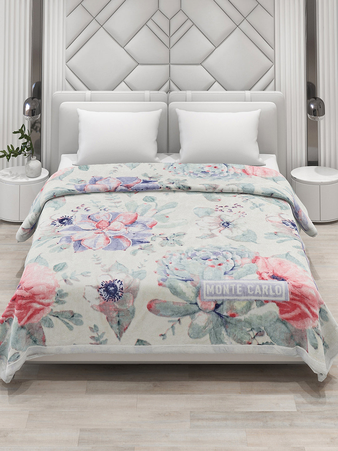 Printed Double Bed 795 GSM Blanket Cashmere 2 Ply (Weight 4.2 kg)