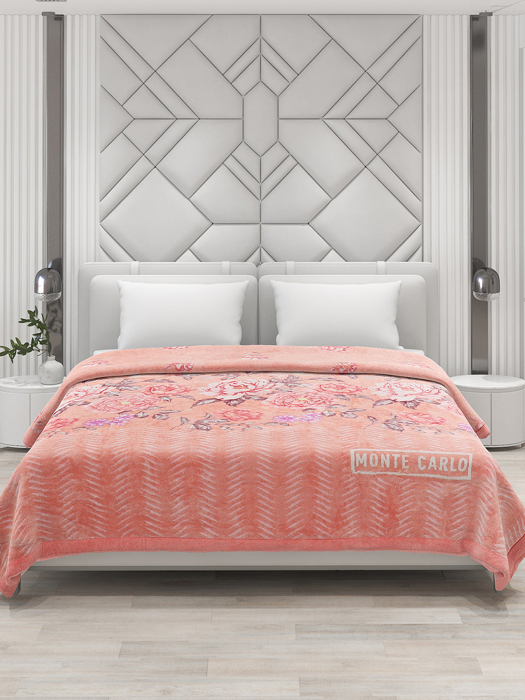Printed Double Bed 795 GSM Blanket Cashmere 2 Ply (Weight 4.2 kg)