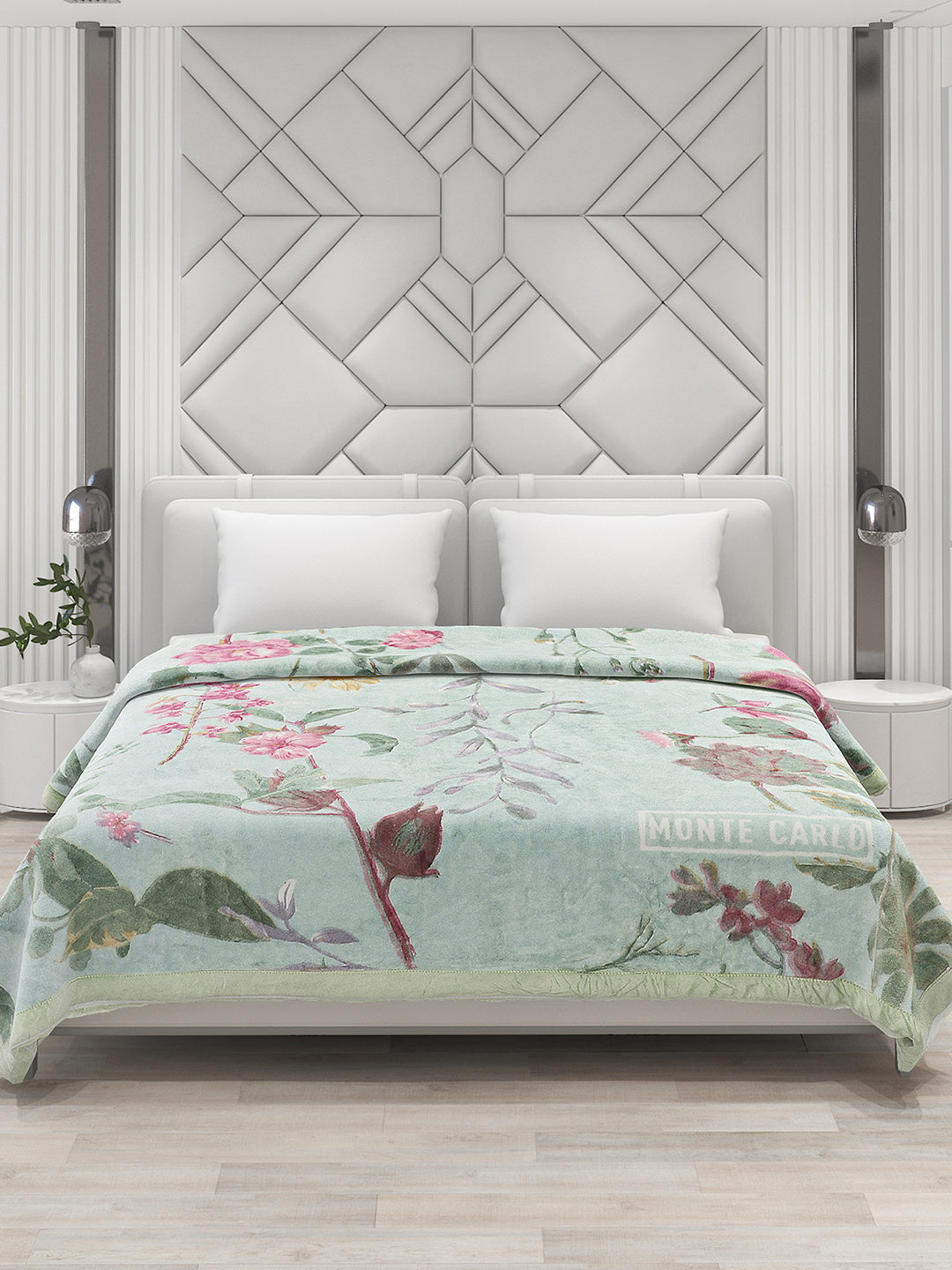 Printed Double Bed 795 GSM Blanket Cashmere 2 Ply (Weight 4.2 kg)