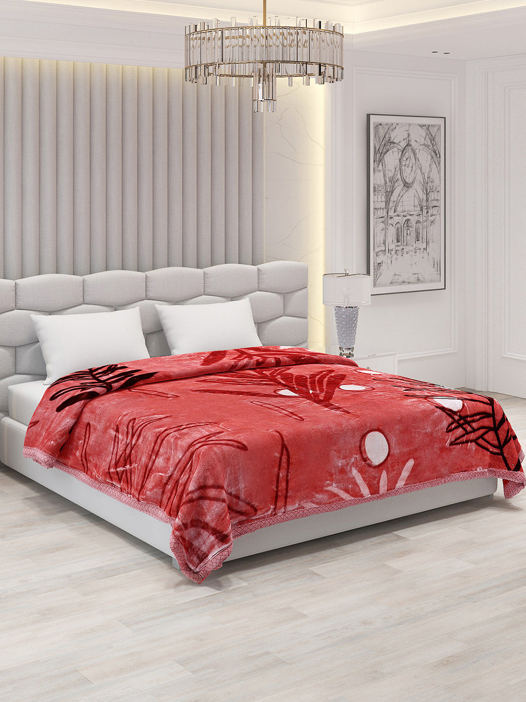 Printed Double Bed Blanket for Heavy Winter -2 Ply