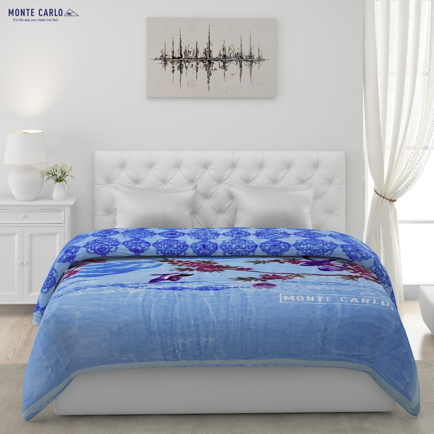 Printed Double Bed Blanket for Heavy Winter -2 Ply