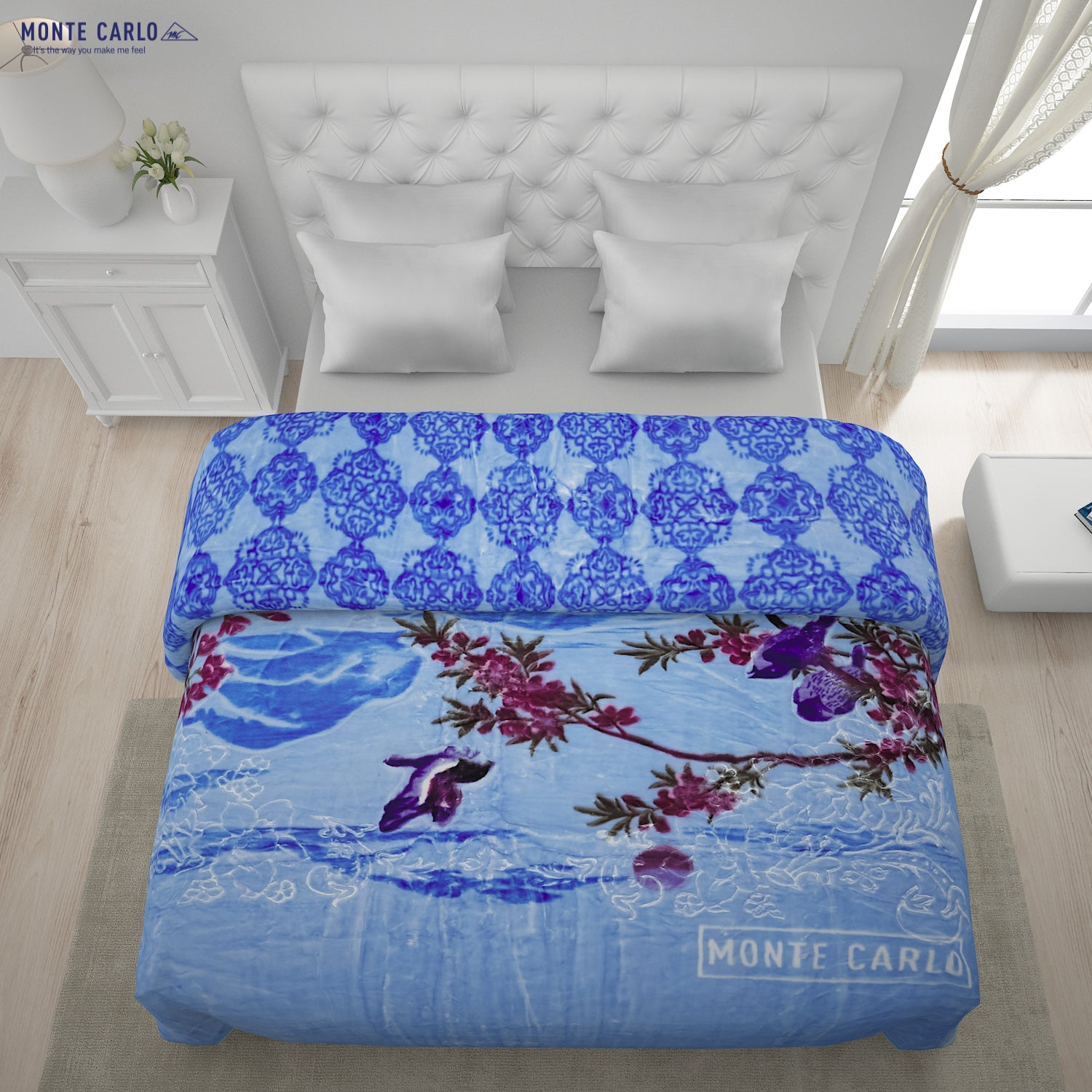 Printed Double Bed Blanket for Heavy Winter -2 Ply