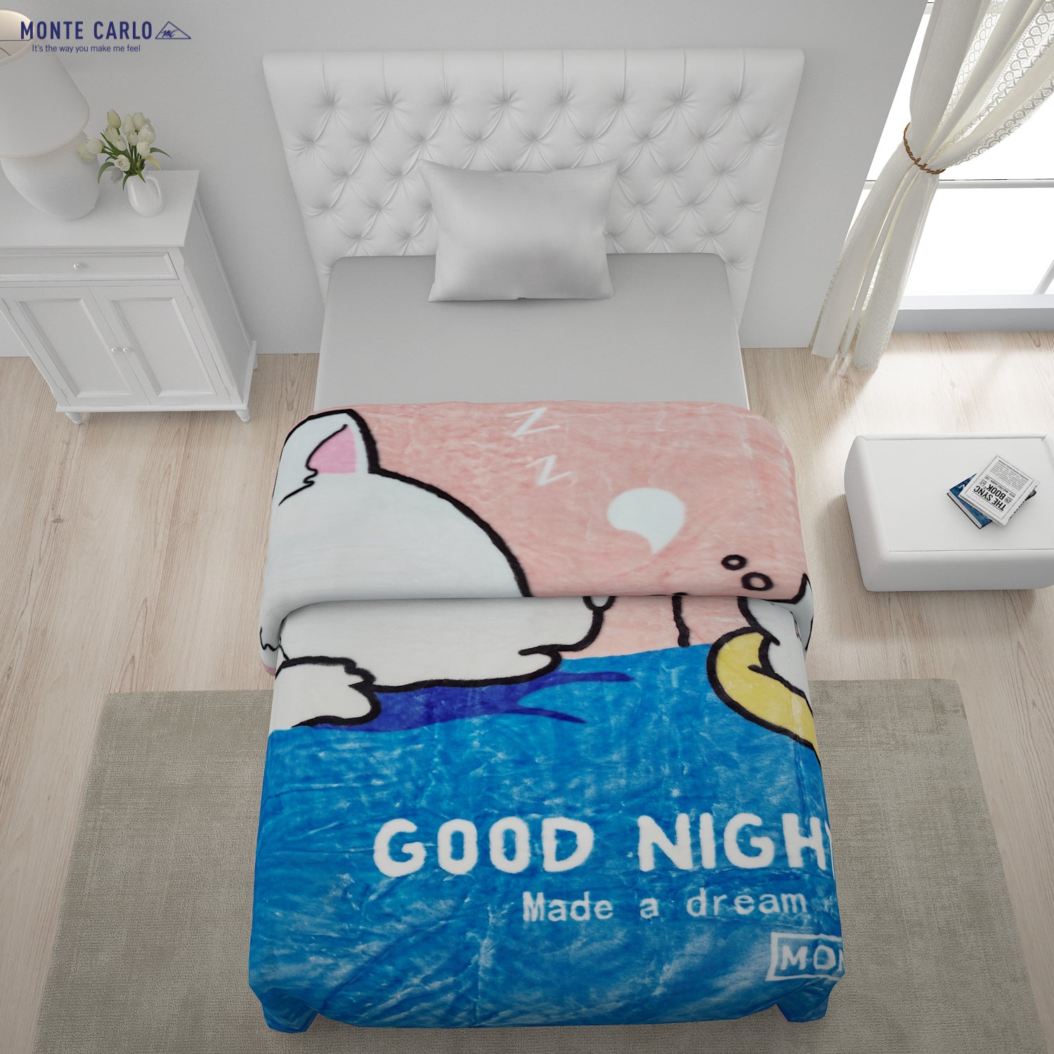 Printed Single Bed Blanket for Mild Winter -2 Ply