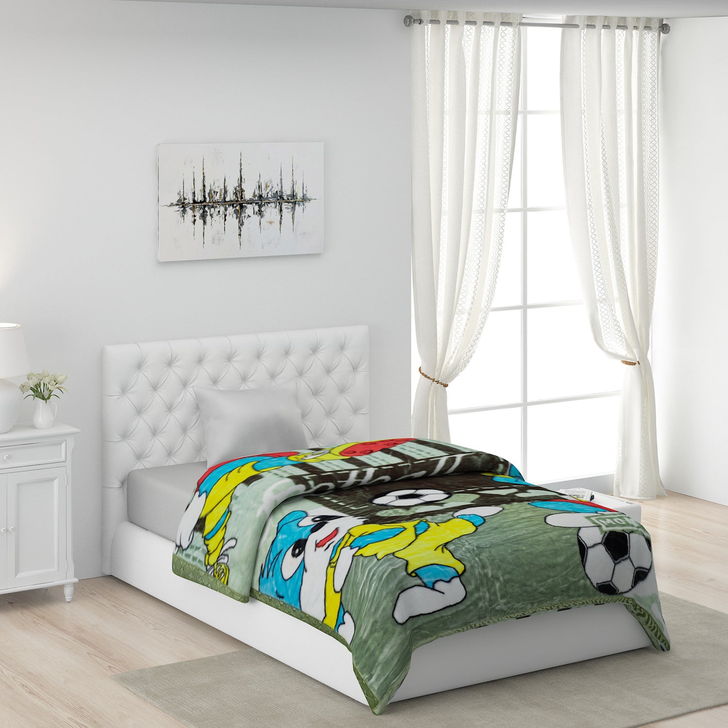 Printed Single Bed Blanket for Mild Winter -2 Ply