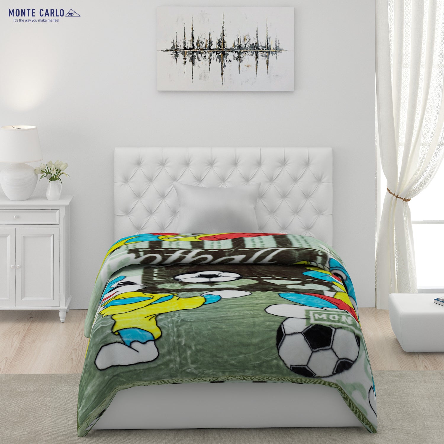 Printed Single Bed Blanket for Mild Winter -2 Ply