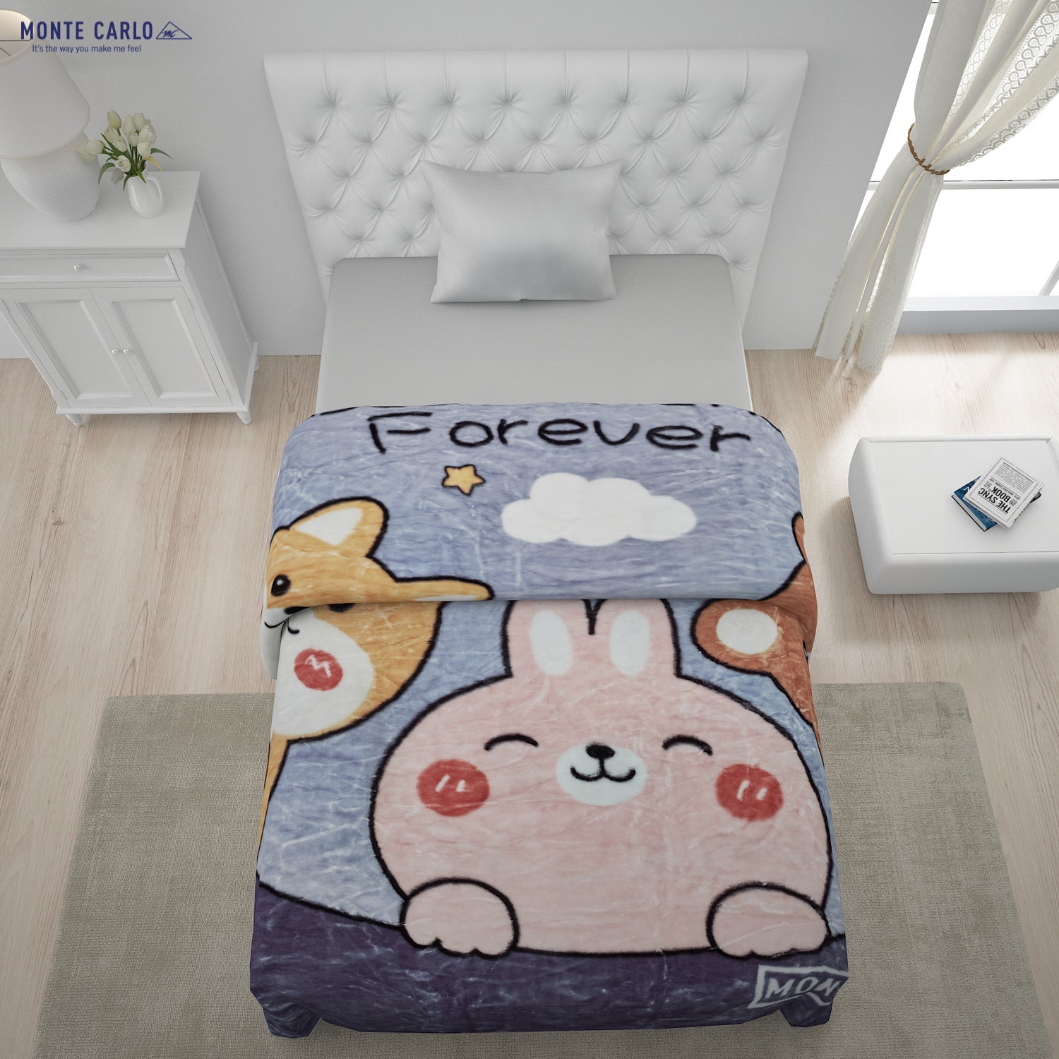 Printed Single Bed Blanket for Mild Winter -2 Ply