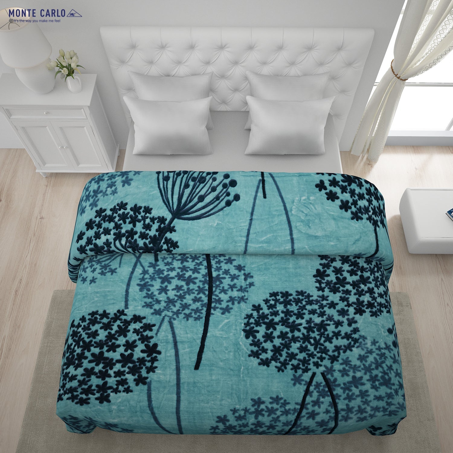 Printed Double Bed 947 GSM Blanket Hunter 2 Ply (Weight 5 kg)