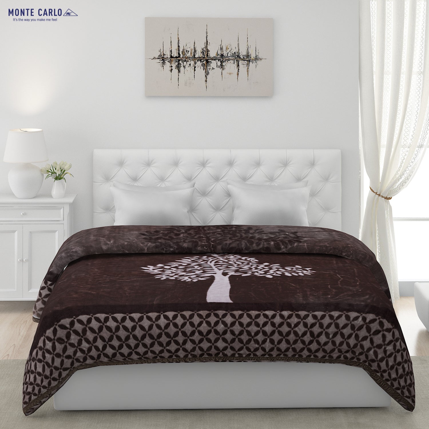 Printed Double Bed 947 GSM Blanket Hunter 2 Ply (Weight 5 kg)