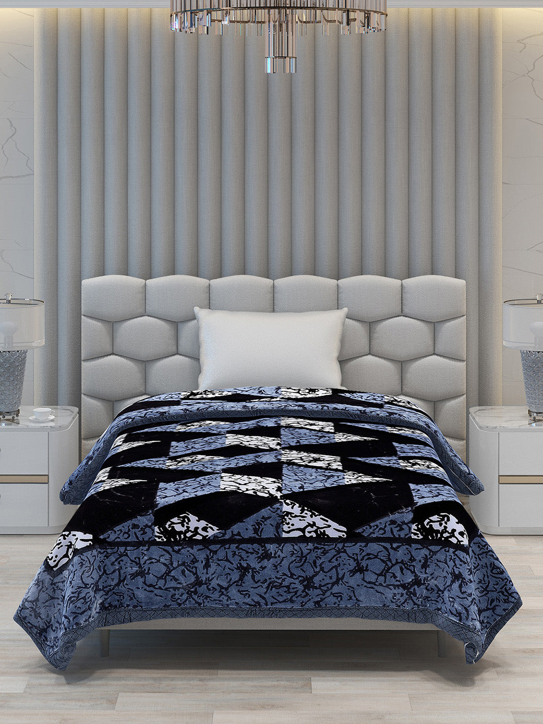 Printed Single Bed 994 GSM Blanket Joseph 2 Ply (Weight 3.5 kg)