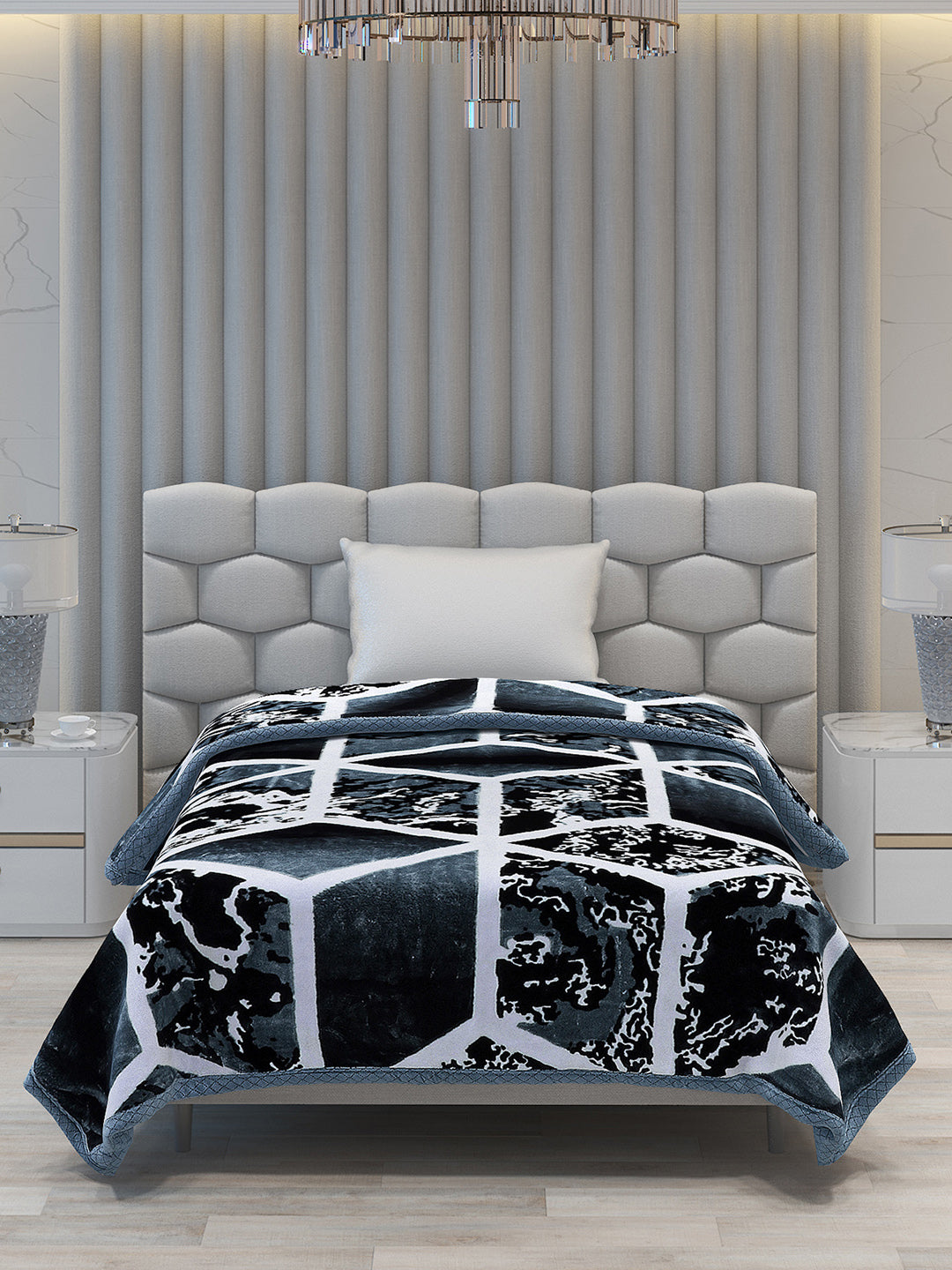 Printed Single Bed 994 GSM Blanket Joseph 2 Ply (Weight 3.5 kg)