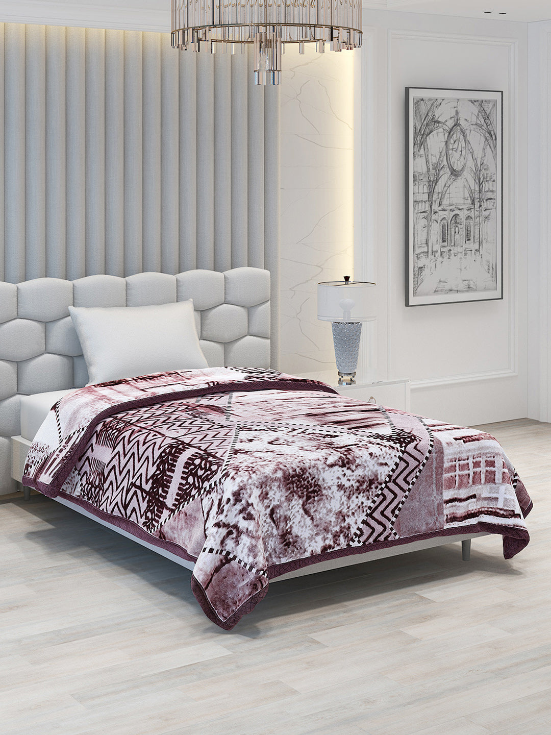Printed Single Bed 994 GSM Blanket Joseph 2 Ply (Weight 3.5 kg)