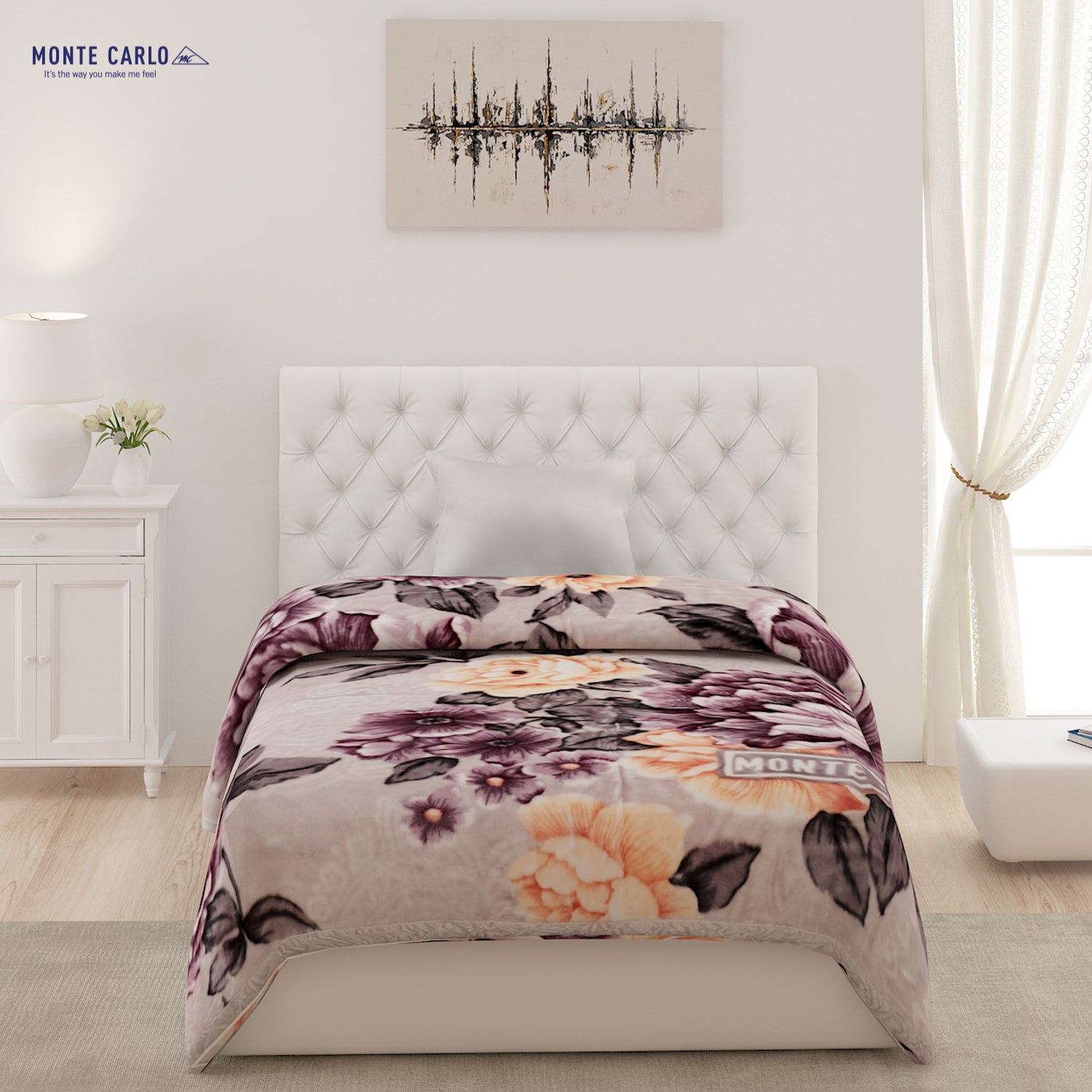 Printed Single Bed Blanket for Heavy Winter -2 Ply
