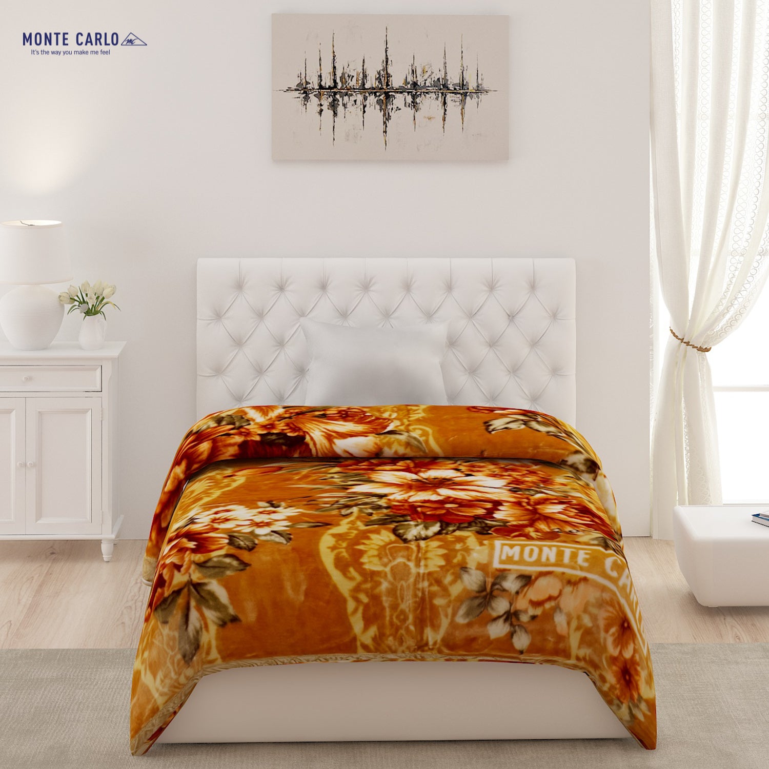 Printed Single Bed Blanket for Heavy Winter -2 Ply